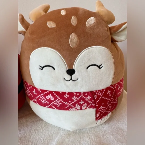 Squishmallows Christmas Holiday Santa & Reindeer Pair Stuffed Animal Toy 13” - Picture 2 of 8